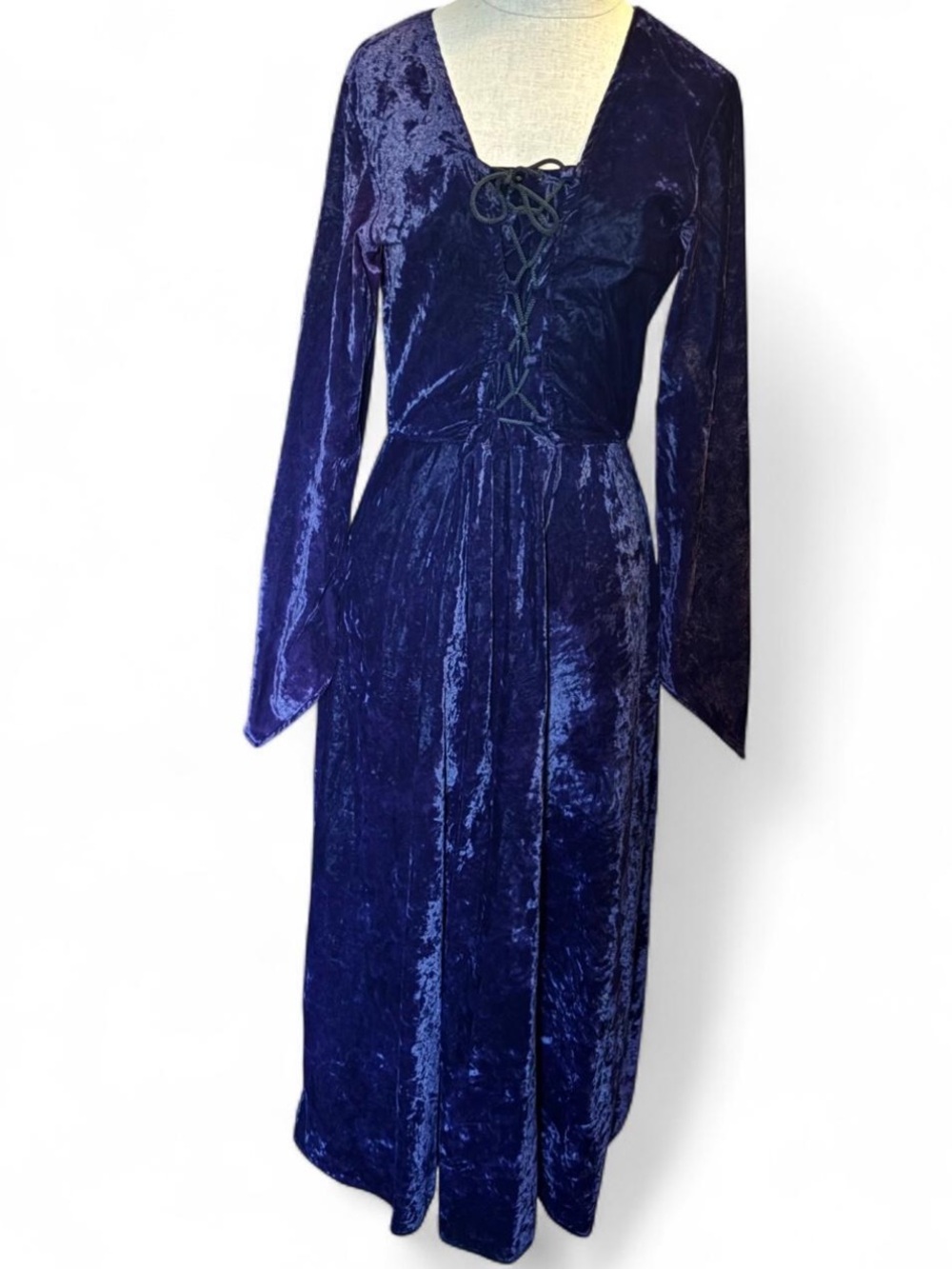 Medieval velvet corset style maxi dress